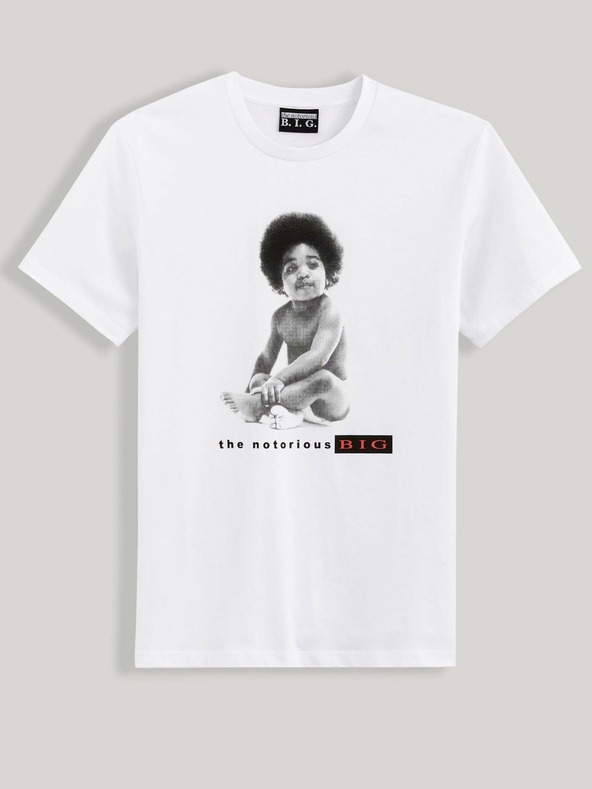 Celio Bijela muška majica s printom Celio Lvebig