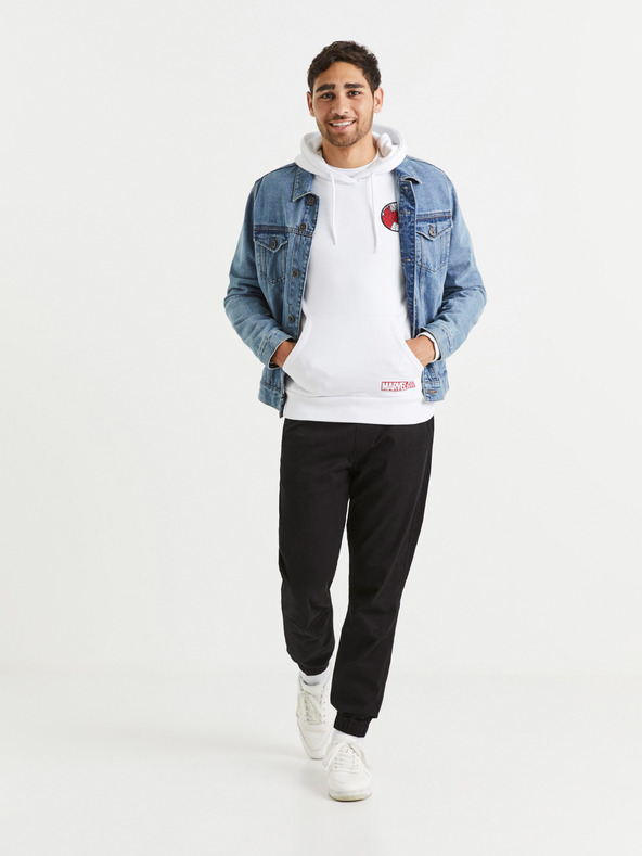 Celio Bijeli muški sweatshirt Celio Lvespidsw