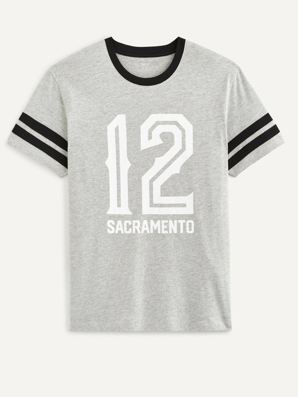 Celio Svijetlo siva muška majica s Celio printom