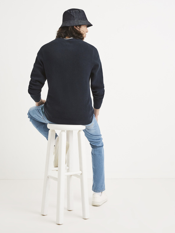 Celio Tamnoplavi osnovni džemper Celio Tepic