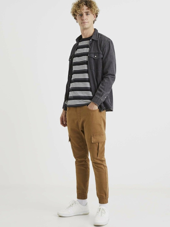 Celio Osnovna majica na crne pruge Celio Veband