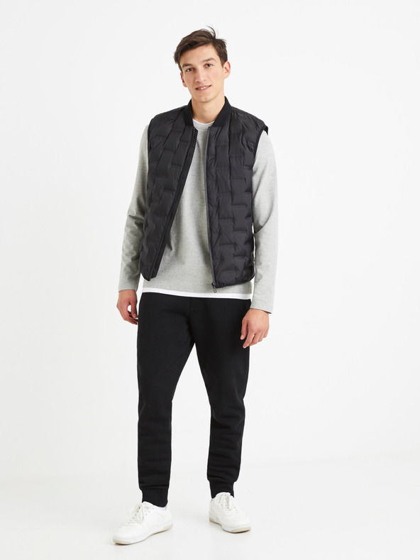 Celio Svijetlo sivi muški pulover s ukrasnim obrubom Celio Velayer