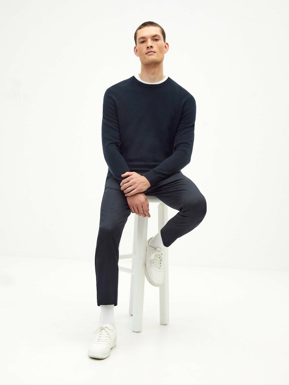 Celio Celio Jecloud tamnoplavi muški pulover od kašmira