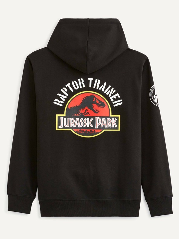 Celio Crna Celio Jurassic Park muška majica s kapuljačom