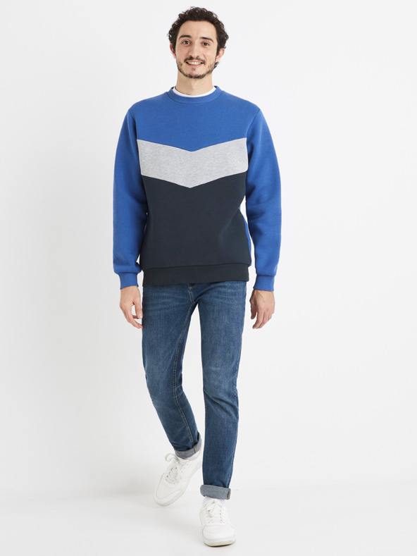 Celio Celio Vever sivo-plavi muški sweatshirt