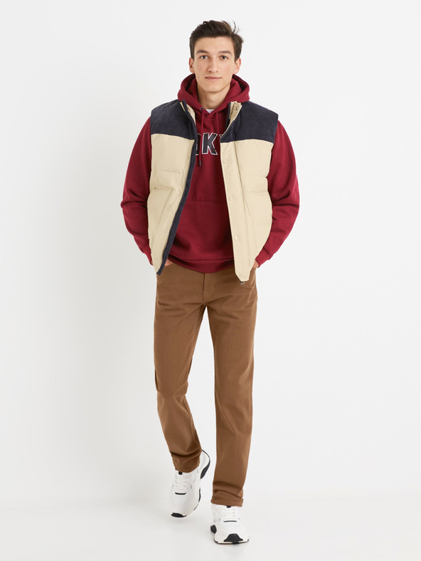 Celio Smeđe muške hlače Celio