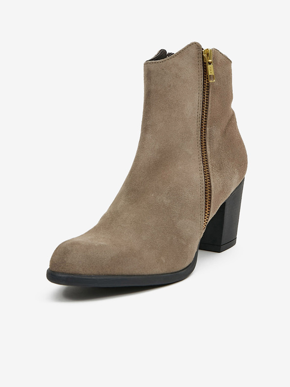 Ojju Sive ženske gležnjače od brušene kože OJJU