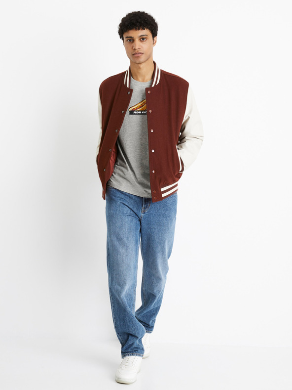 Celio Siva muška majica Celio From nyc Ceyumi