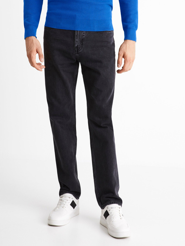 Celio Crne traperice širokog kroja Celio C75 Coback4