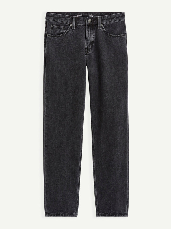 Celio Crne traperice širokog kroja Celio C75 Coback4