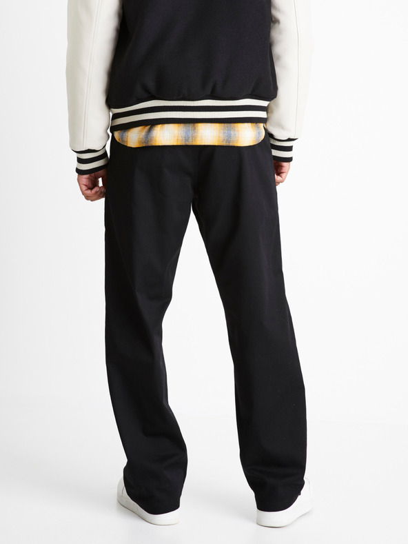 Celio Crne muške široke široke hlače Celio Coloose1