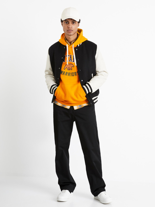 Celio Crne muške široke široke hlače Celio Coloose1