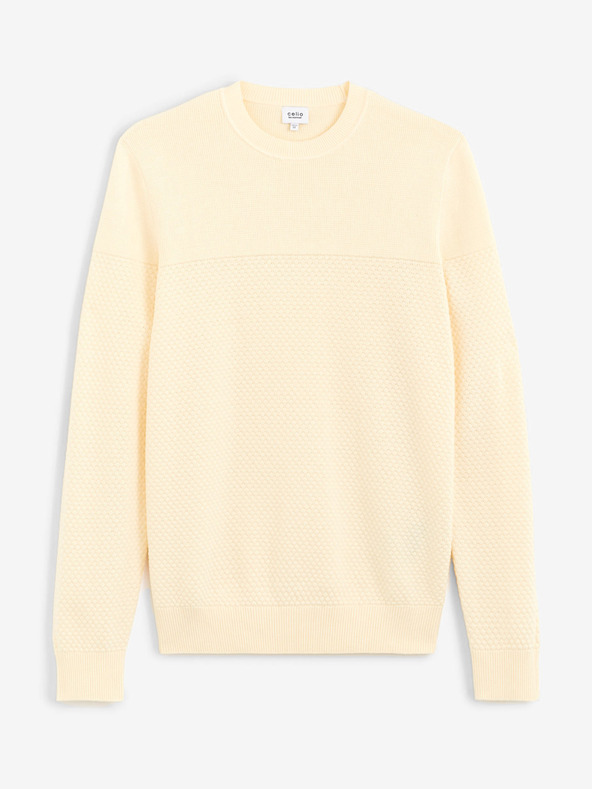Celio Celio Cebbublo krem ​​pulover za muškarce