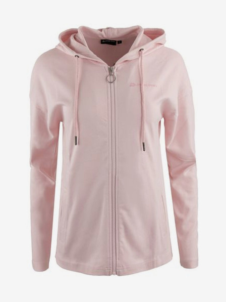 ALPINE PRO Roza ženska majica s kapuljačom na patentni zatvarač ALPINE PRO DEGREVA