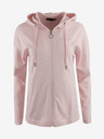 ALPINE PRO Roza ženska majica s kapuljačom na patentni zatvarač ALPINE PRO DEGREVA
