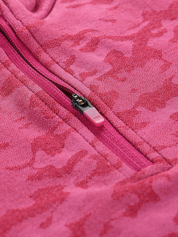 ALPINE PRO Tamno roza djevojačka funkcionalna majica s uzorkom ALPINE PRO Lubino