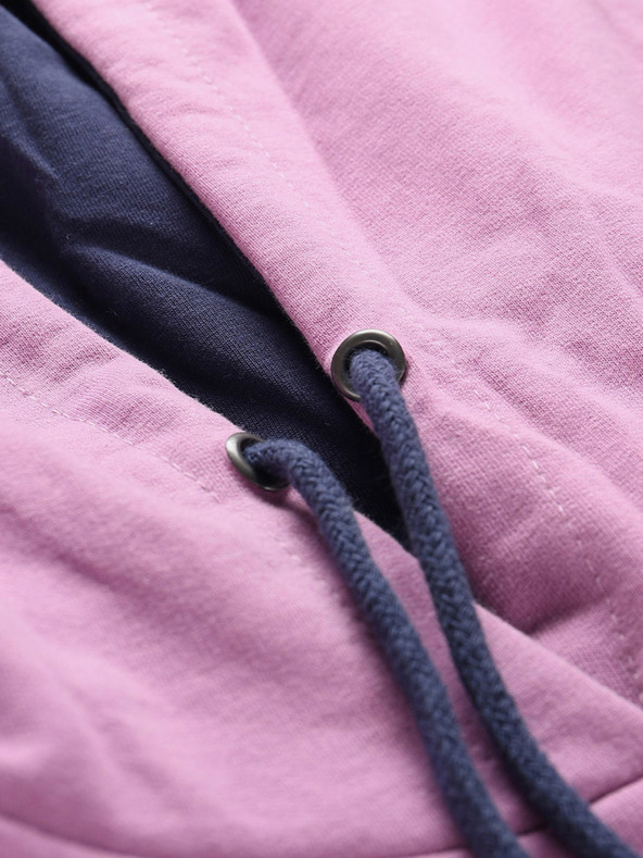 NAX Sivo-ljubičasta ženska majica s kapuljačom NAX Onoda