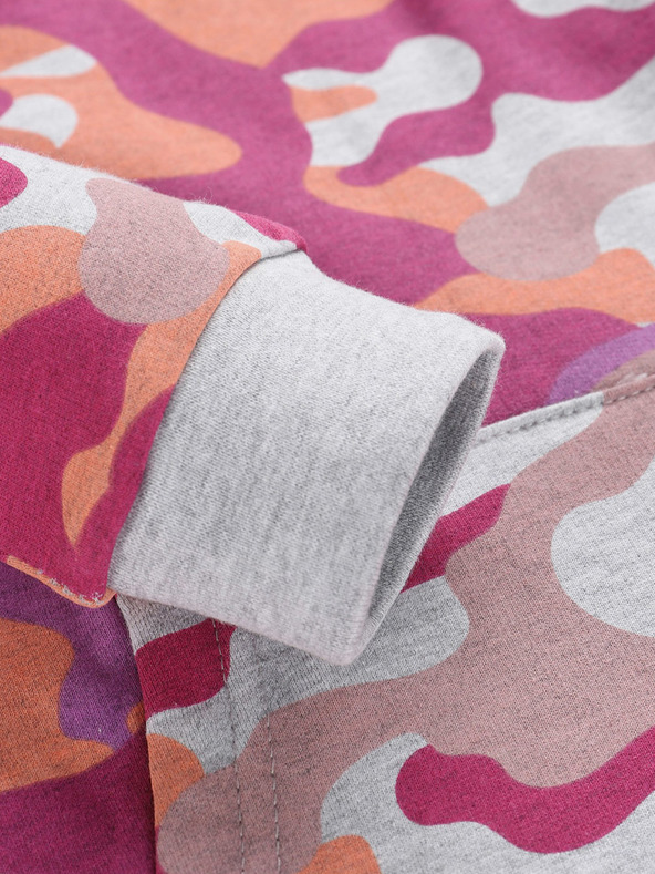 NAX Ružičasto-siva dječja majica s uzorkom NAX ABEKO