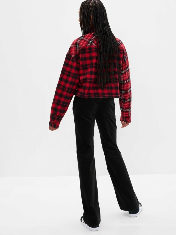 GAP Dječje baršunaste bootcut traperice GAP