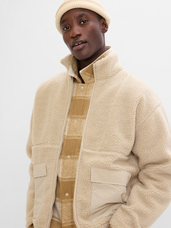 GAP Pliš jakna na zip GAP