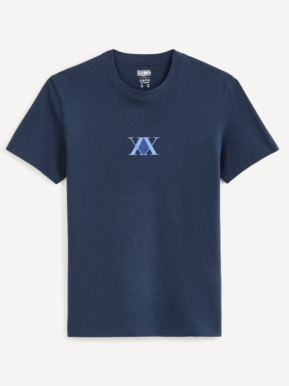 Celio Tamnoplava muška majica s printom Celio Hunter & Hunter na leđima