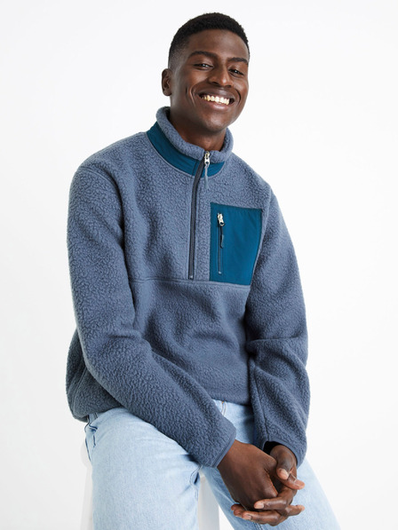 Celio Plava muška majica od flisa Celio Cesheep