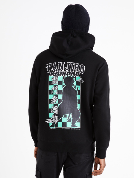 Celio Crna muška majica s printom Celio Demon Slayer