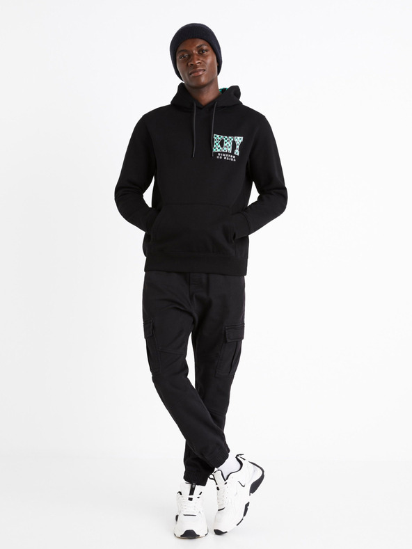 Celio Crna muška majica s printom Celio Demon Slayer