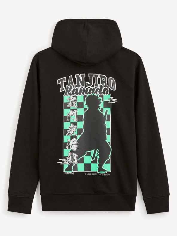 Celio Crna muška majica s printom Celio Demon Slayer