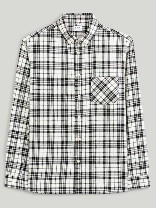 Celio Celio Canewto crna karirana flanelska košulja