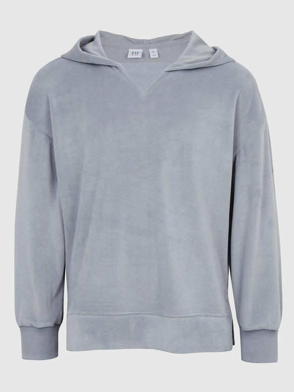GAP Dječja baršunasta hoodie majica GAP