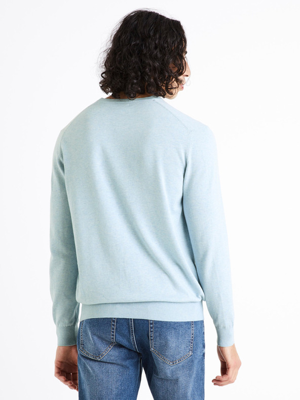 Celio Svijetloplavi muški džemper Celio Decotonv