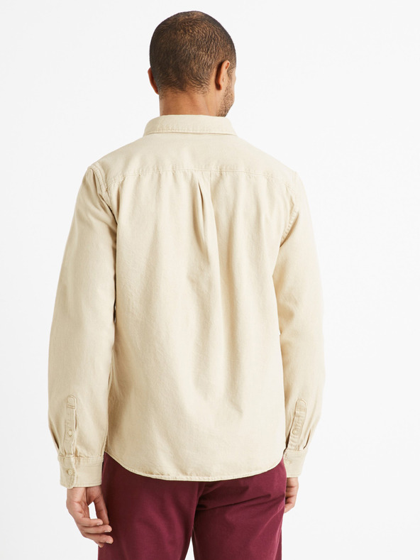 Celio Celio Daindie krem ​​muška traper košulja