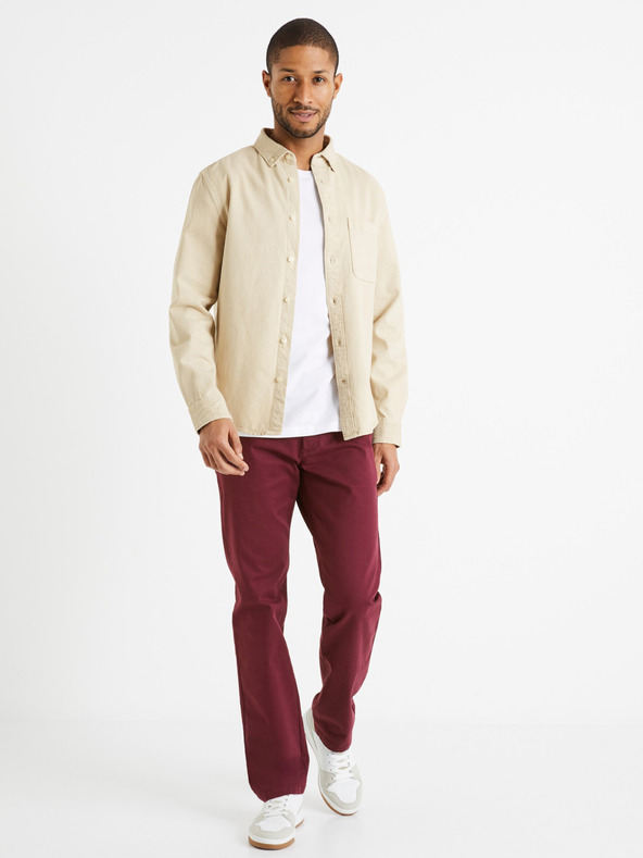 Celio Celio Daindie krem ​​muška traper košulja