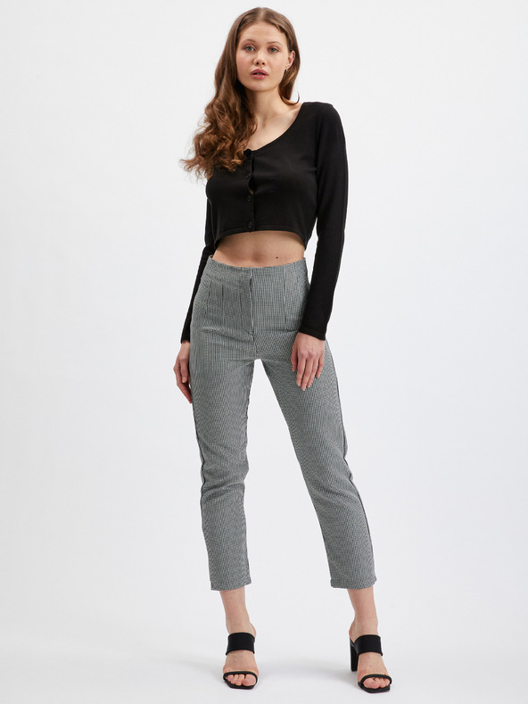 Orsay Crne ženske hlače s uzorkom ORSAY