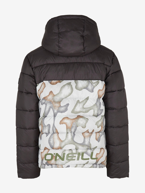 O'Neill Bijelo-crna muška zimska jakna s uzorkom O'Neill O'RIGINALS PUFFER JACKET