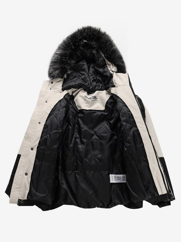 ALPINE PRO Crno-bijela zimska jakna za djevojčice ALPINE PRO Egypo