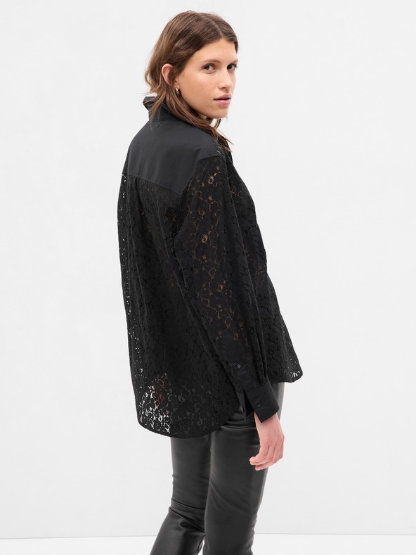 GAP Oversize čipkasta košulja GAP