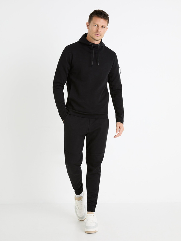 Celio Crna muška majica s kapuljačom Celio Feyokehood