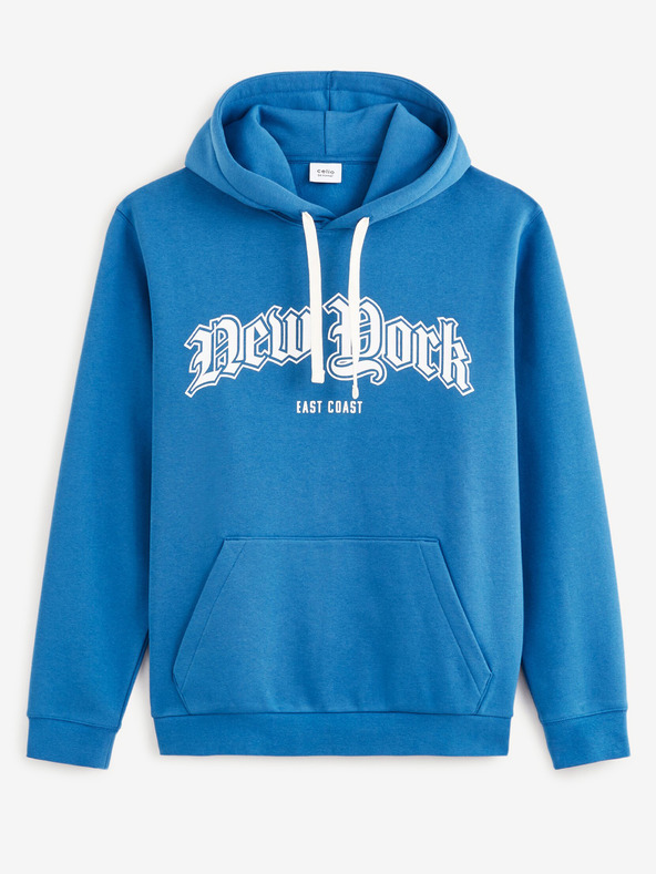 Celio Plava muška majica s kapuljačom Celio Fecago