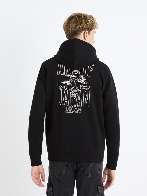 Celio Crna muška majica s kapuljačom Celio Fejabowl