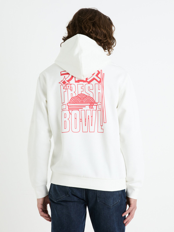 Celio Celio Fejabowl krem ​​muška majica s kapuljačom