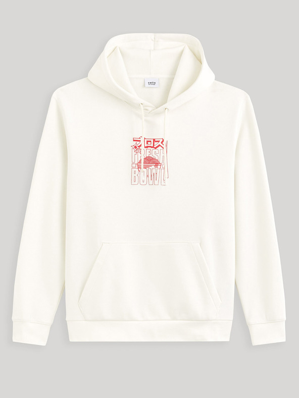 Celio Celio Fejabowl krem ​​muška majica s kapuljačom