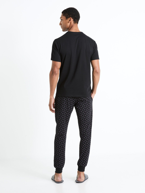 Celio Crna muška Celio Fipyauber pidžama s uzorkom