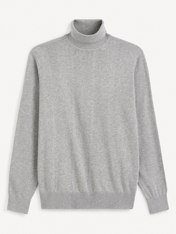 Celio Sivi muški osnovni džemper s dolčevitom Celio Ferol