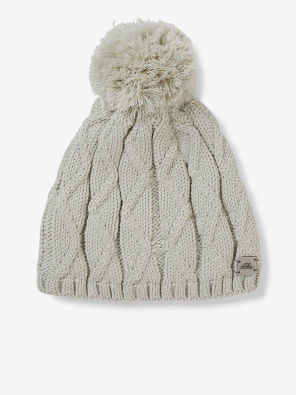 O'Neill Bež ženska zimska kapa s pomponom O'Neill Nora