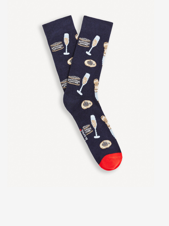 Celio Set bokserica i čarapa u crvenoj i plavoj boji Celio