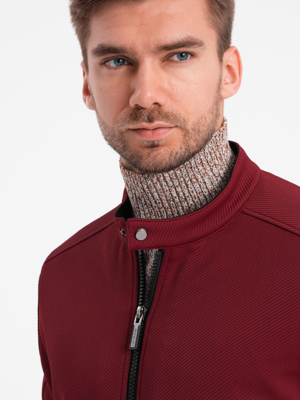 Ombre Clothing Wine Ombre odjeća BIKER Muška lagana jakna