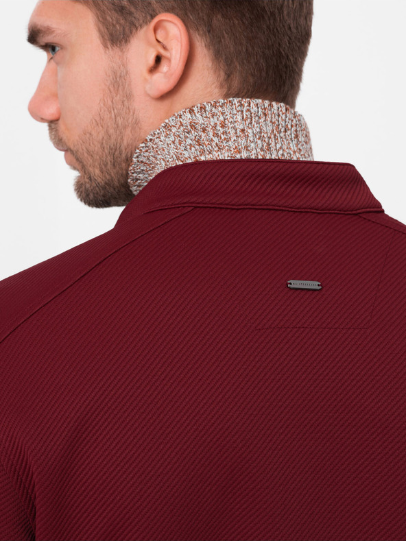 Ombre Clothing Wine Ombre odjeća BIKER Muška lagana jakna