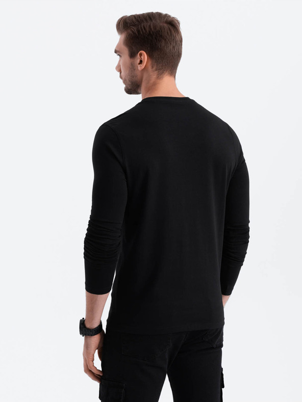 Ombre Clothing Crna muška majica Ombre Clothing